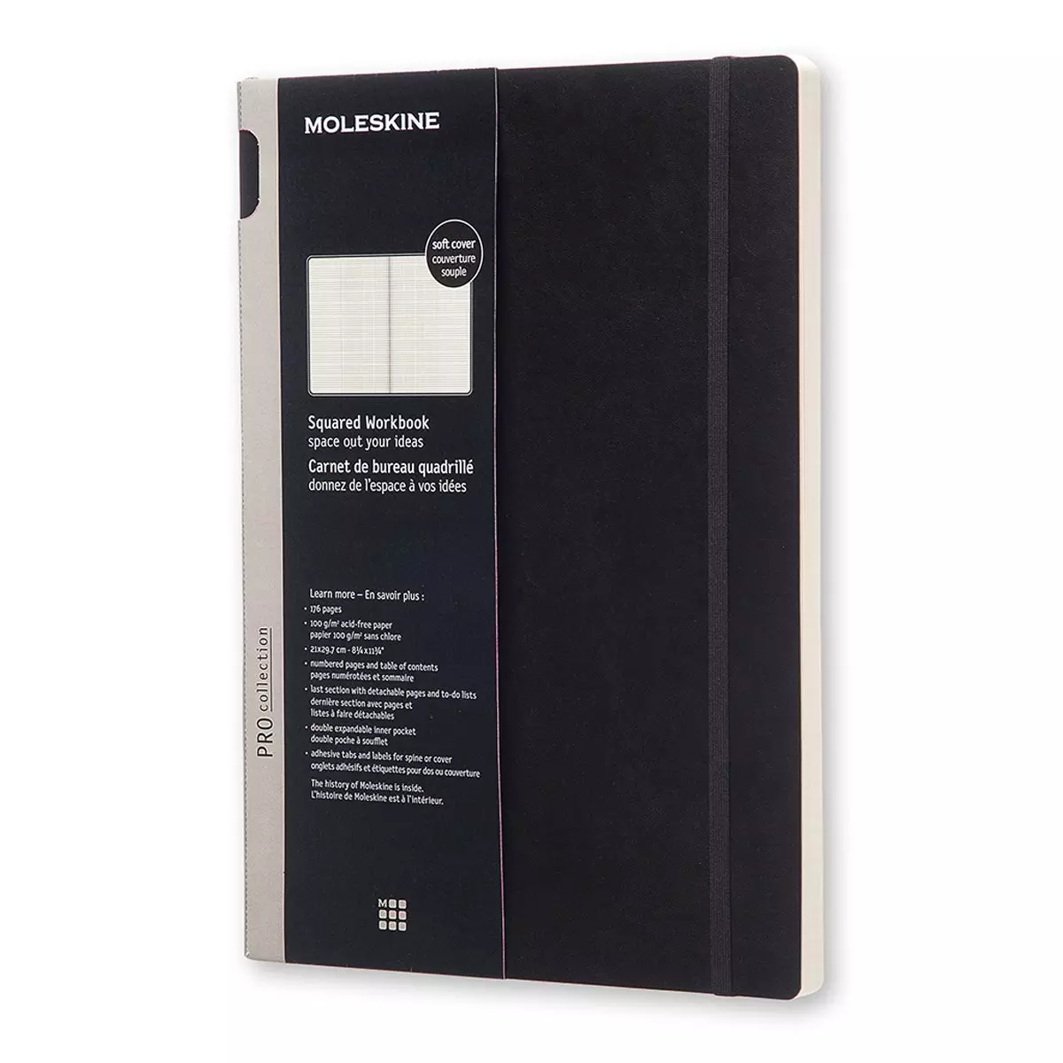 Een Moleskine Pro Collection Squared Workbook A4 Hardcover Black koop je bij Moleskine.nl