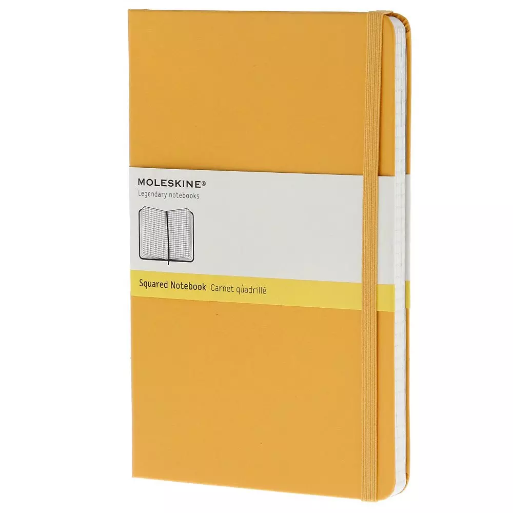 Een Moleskine Classic Squared Hardcover Notebook Pocket Orange Yellow koop je bij Moleskine.nl