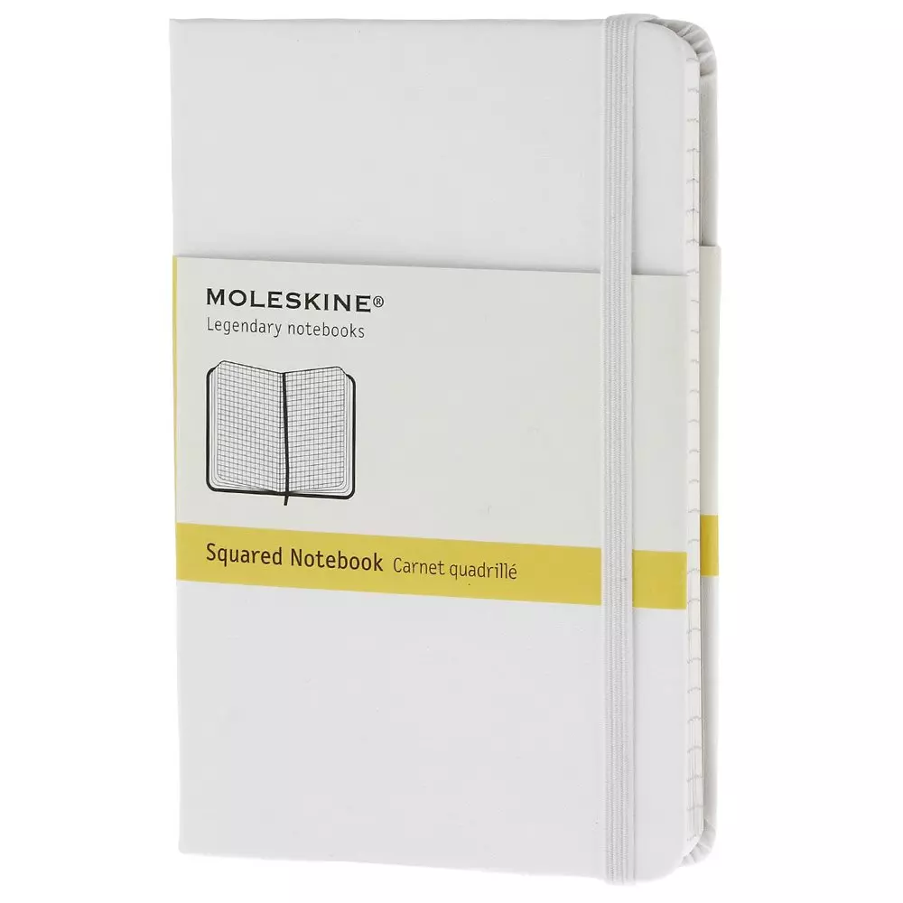 Een Moleskine Classic Squared Hard Cover Notebook Pocket White koop je bij Moleskine.nl